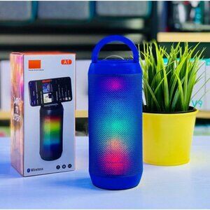 Universal Wireless Bluetooth Portable Speaker Radio LED Colorful Display BLUE
